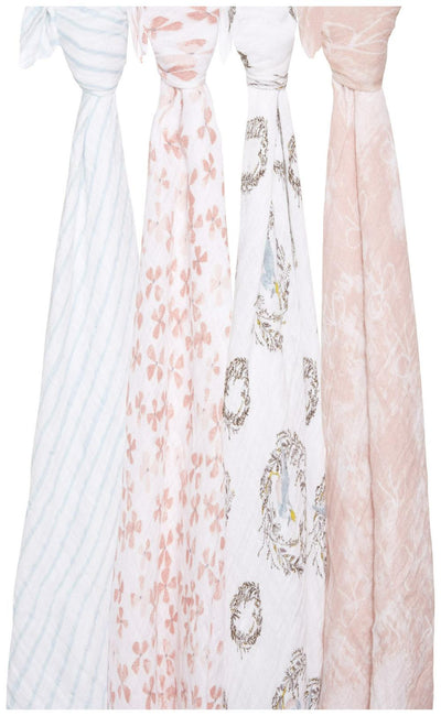 Aden and Anais - Classic Swaddles - Birdsong (4 Pack)