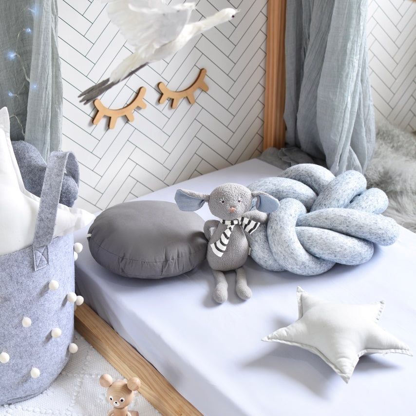 Snuggle Hunny Kids - Fitted Cot Sheet - Stone