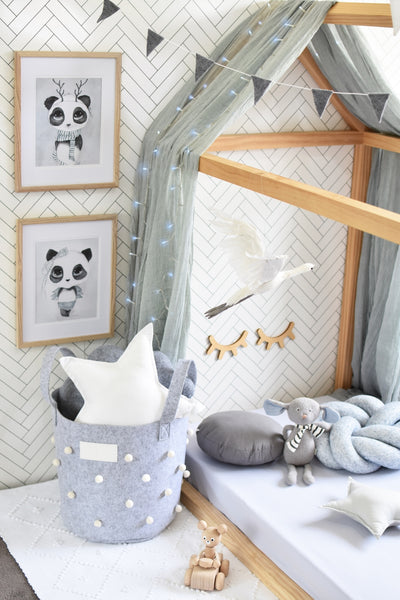 Snuggle Hunny Kids - Fitted Cot Sheet - Stone