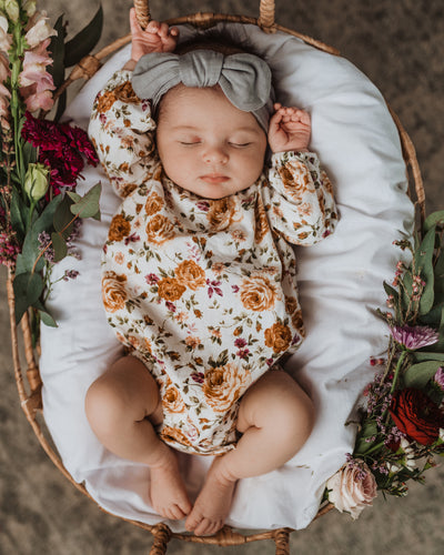 Snuggle Hunny Kids - Topknot Headband - Classic Grey