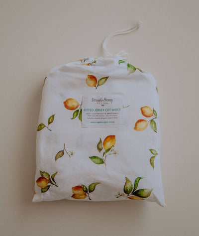 Snuggle Hunny Kids - Fitted Cot Sheet - Lemon