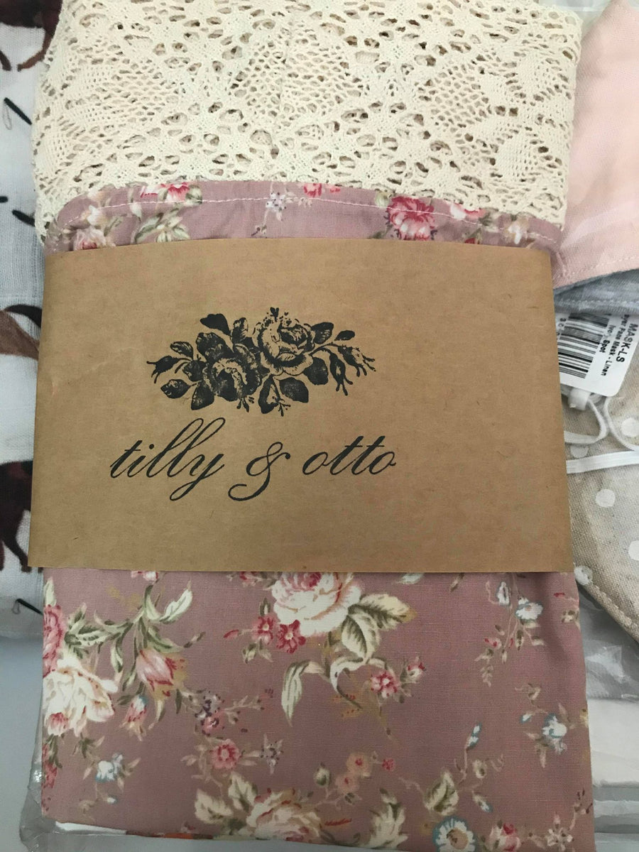 Tilly and Otto - Couture lace swaddle wrap - Dusty Pink floral