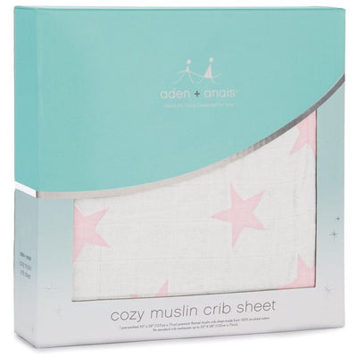 Aden and Anais - Cot Sheet Flannel Muslin - Grace - nursery - Aden and Anais - Afterpay - Zippay Carry Them Close