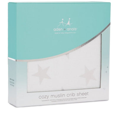 Aden and Anais - Cot Sheet Flannel Muslin - Fate - nursery - Aden and Anais - Afterpay - Zippay Carry Them Close