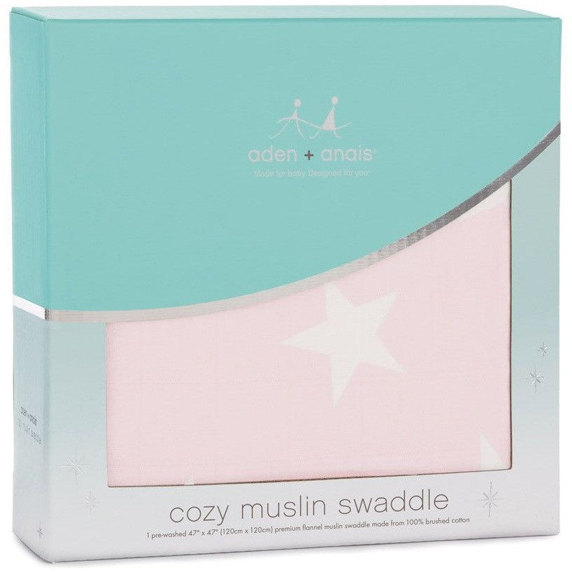 Aden and Anais - Flannel Muslin Swaddle - Grace - swaddle - Aden and Anais - Afterpay - Zippay Carry Them Close