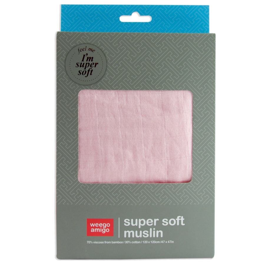Weegoamigo Bamboo Swaddle Wraps - Soft Pink