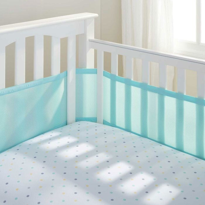 Breathable Baby - Breathable Mesh Cot Liner - Aqua Mist (4 sided) - Cot Liner - Breathable Baby - Afterpay - Zippay Carry Them Close