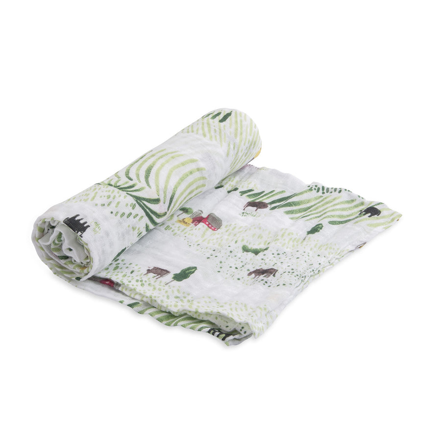Little Unicorn - Cotton Muslin Baby Swaddle - Rolling Hills
