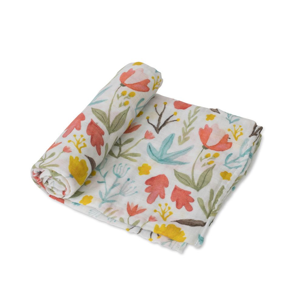 Little Unicorn - Cotton Muslin Baby Swaddle - Meadow