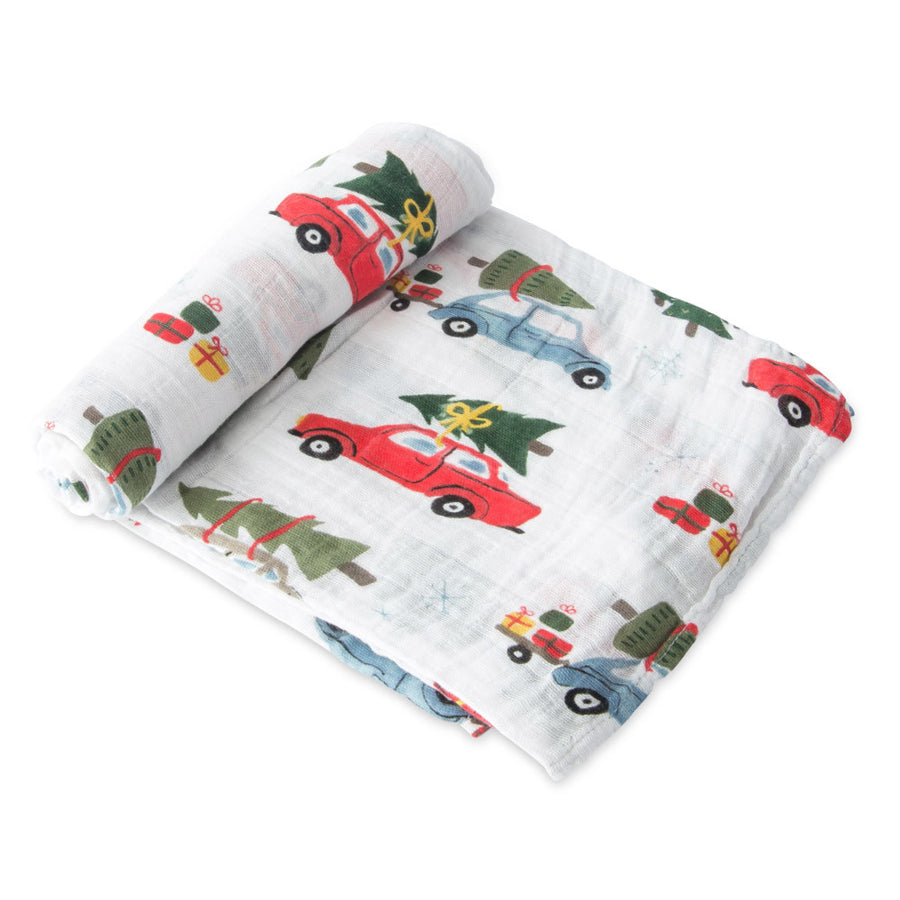 Little Unicorn - Cotton Muslin Baby Swaddle - Holiday Haul