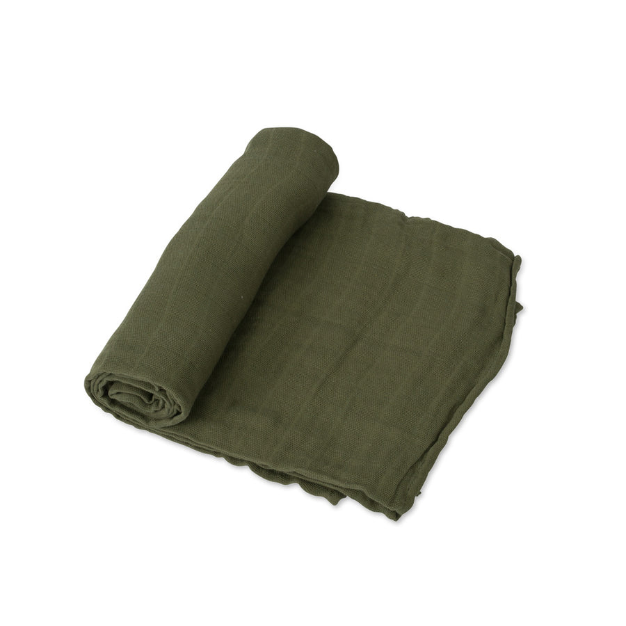 Little Unicorn - Cotton Muslin Baby Swaddle - Fern