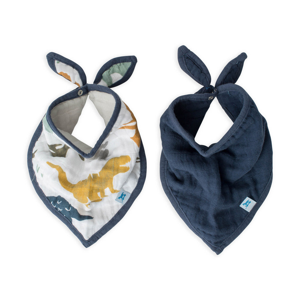 Little Unicorn - Bandana Bibs (2pk) - Dino Friends - Carry Them Close