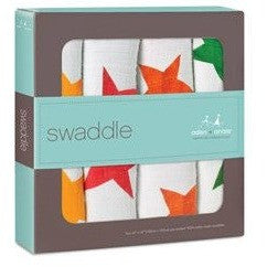 Aden and Anais - Classic Swaddles - Super Star (4 Pack) - swaddle - Aden and Anais - Afterpay - Zippay Carry Them Close