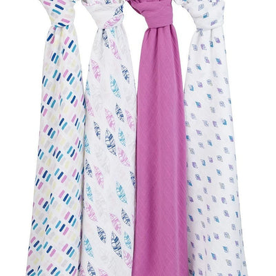 Aden and Anais - Classic Swaddles - Wink (4 Pack) - swaddle - Aden and Anais - Afterpay - Zippay Carry Them Close