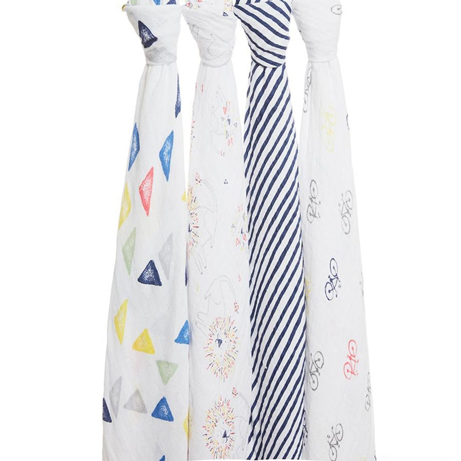 Aden and Anais - Classic Swaddles - Leader Of The Pack (4 Pack) - swaddle - Aden and Anais - Afterpay - Zippay Carry Them Close