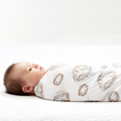Aden and Anais - Classic Swaddles - Birdsong (4 Pack) - swaddle - Aden and Anais - Afterpay - Zippay Carry Them Close