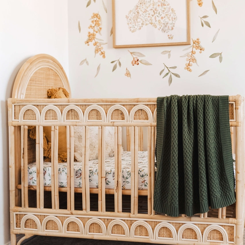 Snuggle Hunny Kids - Diamond Knit Blanket - Olive