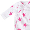 Long Sleeve kimono Bodysuit - Shocking Pink Star - Clothing - Aden and Anais - Afterpay - Zippay Carry Them Close