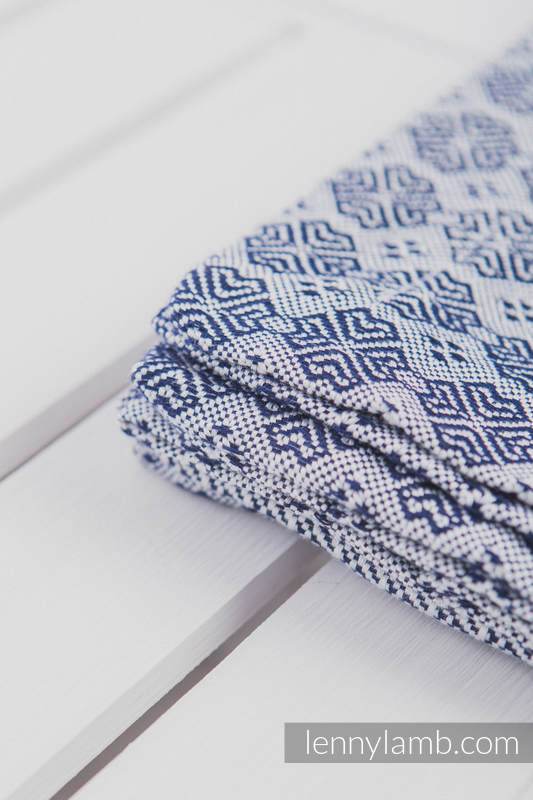 Lenny Lamb - Woven Cotton Blanket - Navy Blue