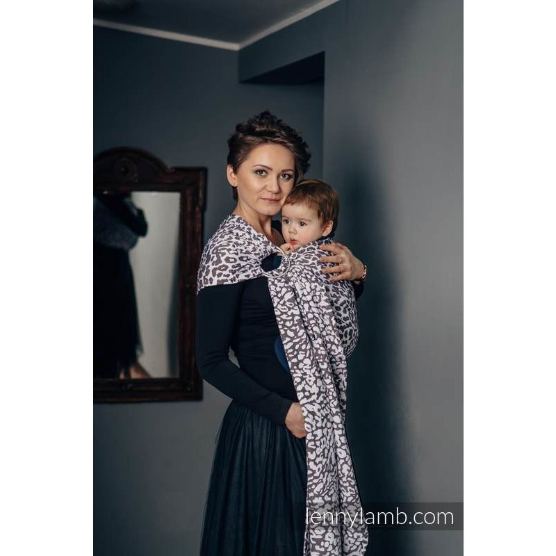 Lenny Lamb Ring Sling - Cheetah Dark Brown & White - Ring Sling - Lenny Lamb - Afterpay - Zippay Carry Them Close