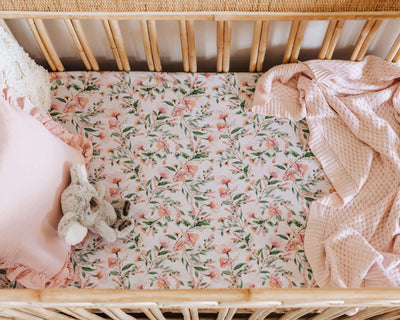 Snuggle Hunny Kids - Cotton Muslin Cot Sheet - Wattle