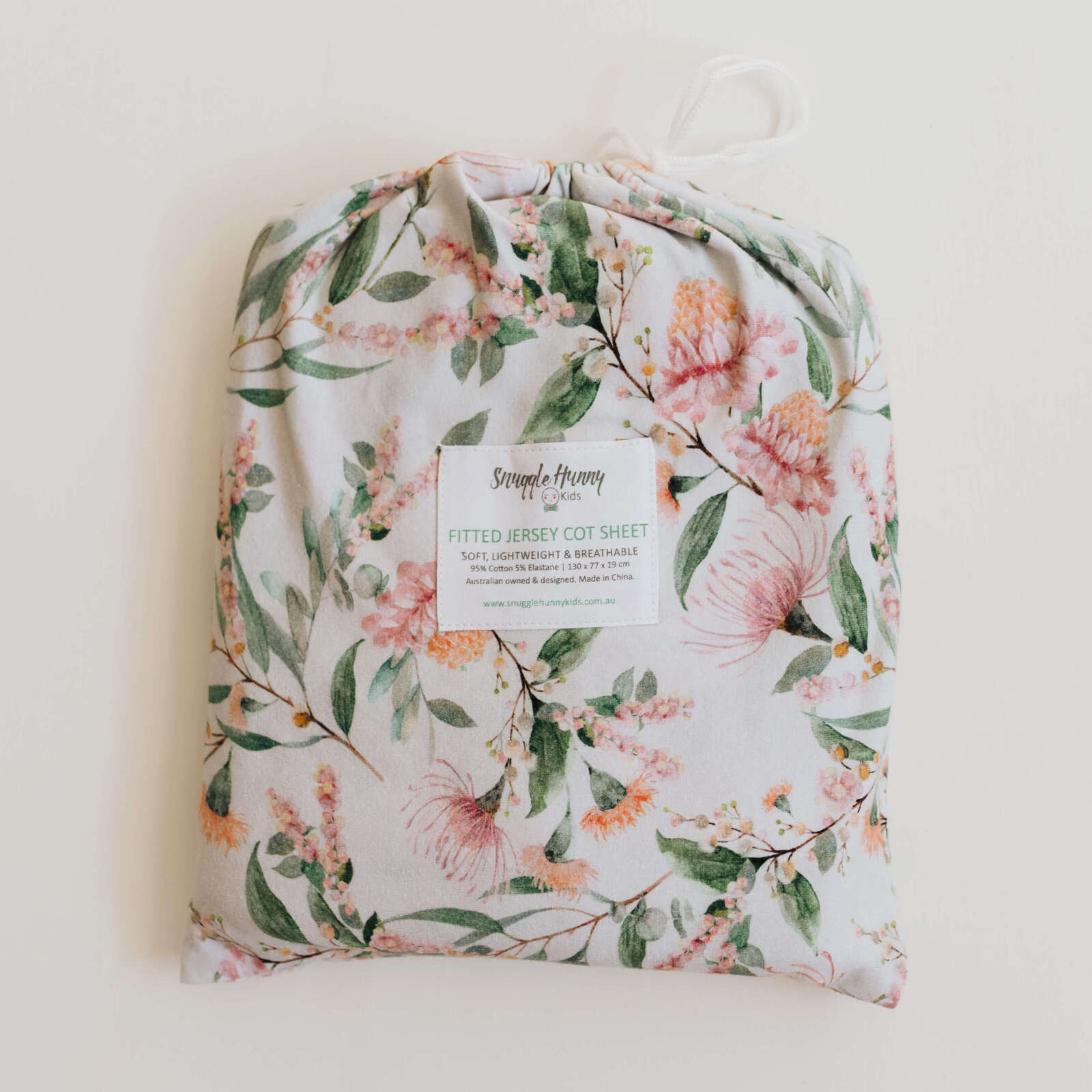 Snuggle Hunny Kids - Cotton Muslin Cot Sheet - Wattle