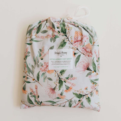 Snuggle Hunny Kids - Cotton Muslin Cot Sheet - Wattle