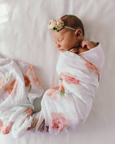 Snuggle Hunny Kids - Organic Muslin Wrap - Sorbet Bloom