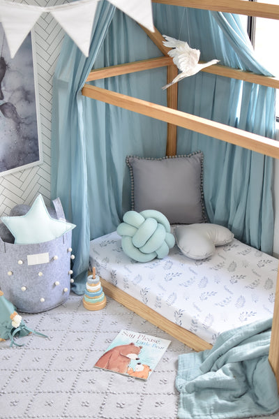 Snuggle Hunny Kids - Fitted Cot Sheet - Wild Fern