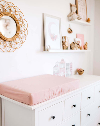 Snuggle Hunny Kids - Bassinet Fitted Sheet / Change Pad Cover - Lullaby Pink