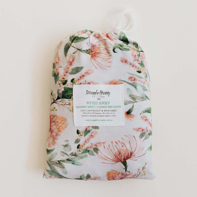 Snuggle Hunny Kids - Cotton Muslin Bassinet Sheet - Wattle