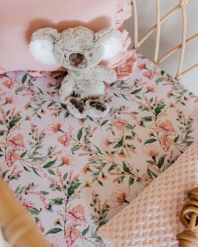 Snuggle Hunny Kids - Cotton Muslin Cot Sheet - Wattle