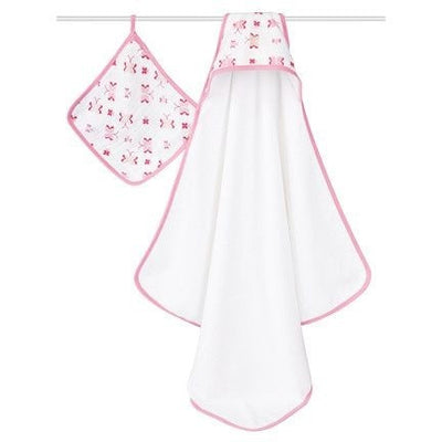 Aden and Anais - Towel and Wash Cloth Set - Princess Posie - Bath - Aden and Anais - Afterpay - Zippay Carry Them Close