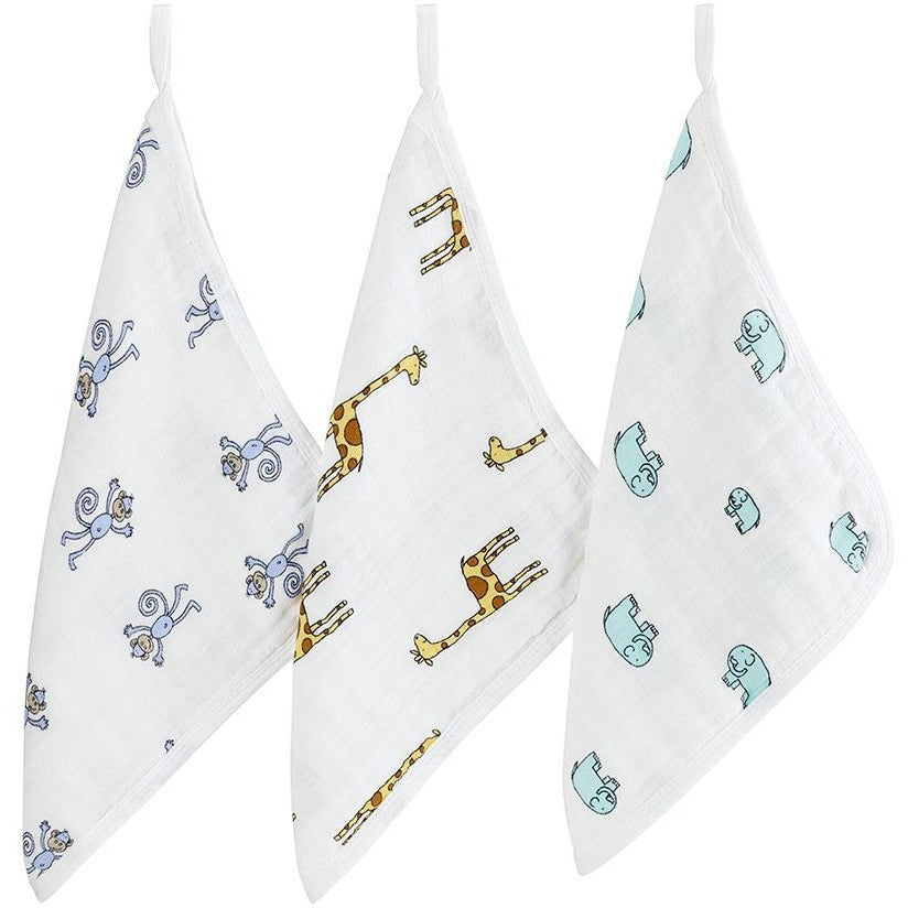 Aden and Anais - Wash Cloth Set - Jungle Jam - Bath - Aden and Anais - Afterpay - Zippay Carry Them Close