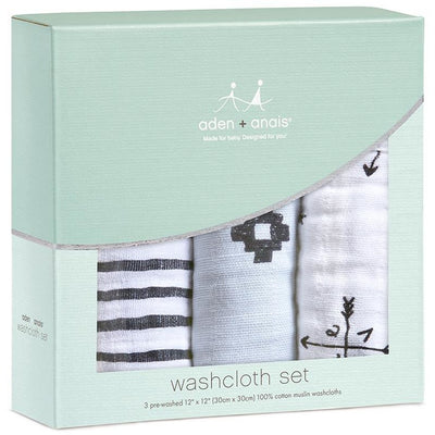 Aden and Anais - Wash Cloth Set - Lovestruck - Bath - Aden and Anais - Afterpay - Zippay Carry Them Close