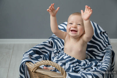 Lenny Lamb - Small Muslin Bamboo Square - Zebra