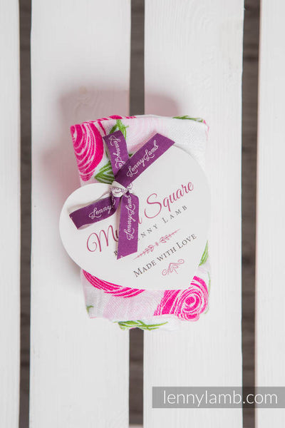 Lenny Lamb - Small Muslin Bamboo Square - Rose Blossom