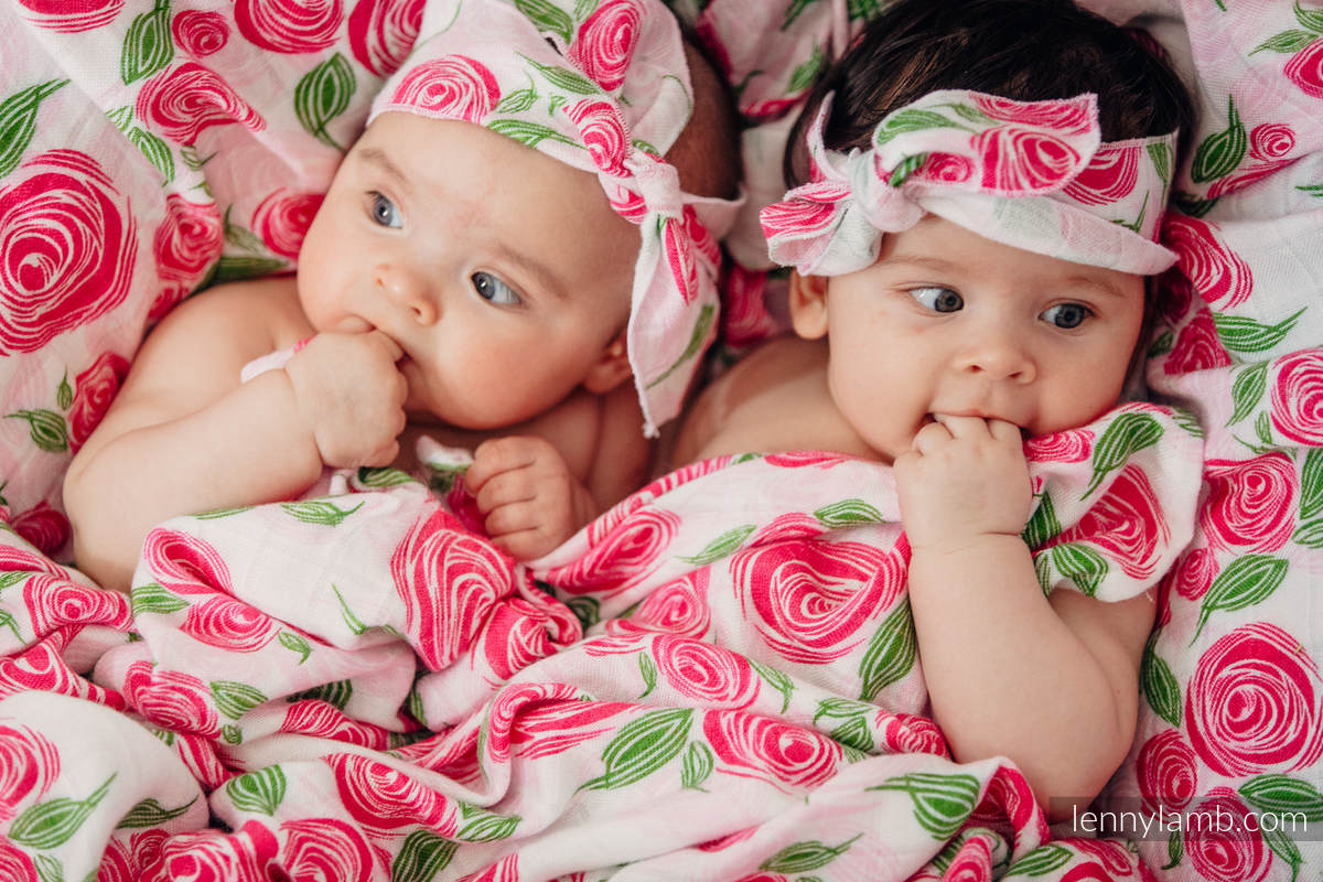 Lenny Lamb - Small Muslin Bamboo Square - Rose Blossom