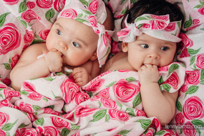 Lenny Lamb - Small Muslin Bamboo Square - Rose Blossom