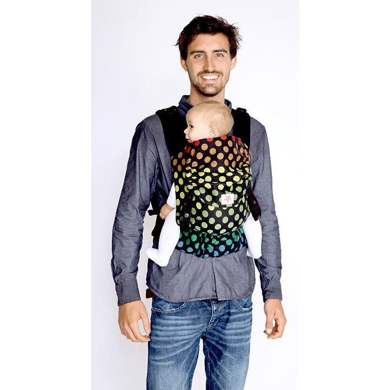 Kokadi Baby Size Flip- Black Rainbow Dots (Limited Edition) - Baby Carrier - Kokadi - Afterpay - Zippay Carry Them Close