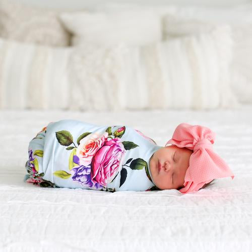 Posh Peanut - Bamboo Baby Swaddle Set - Country Rose