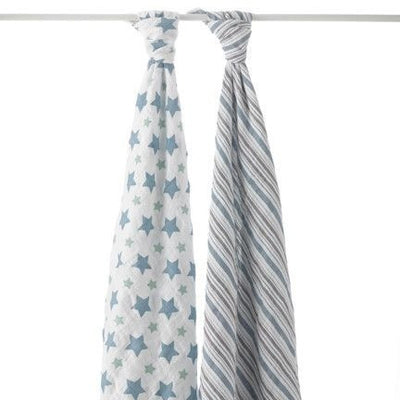 Aden and Anais - Swaddle - Prince Charming (2 set) - swaddle - Aden and Anais - Afterpay - Zippay Carry Them Close