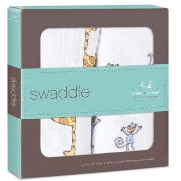 Aden and Anais - Swaddle - Jungle Jam (2 set) - swaddle - Aden and Anais - Afterpay - Zippay Carry Them Close