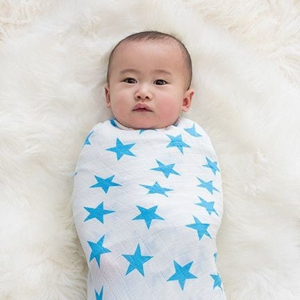 Aden and Anais - Swaddle - Fluro Blue (2 set) - swaddle - Aden and Anais - Afterpay - Zippay Carry Them Close