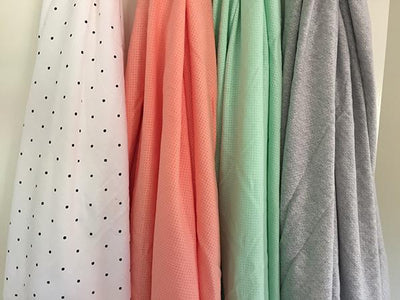 Little Turtle Baby - Stretch Jersey Swaddle - Black & White Spots