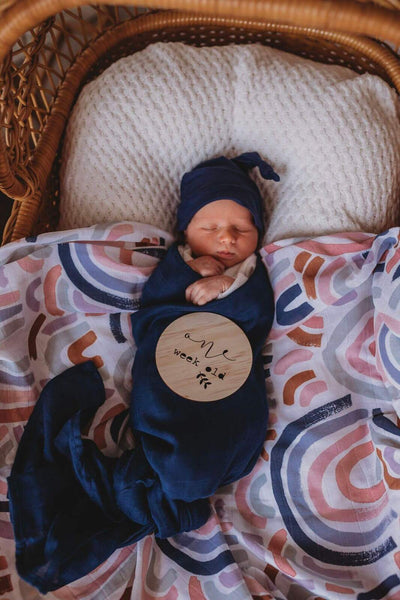 Snuggle Hunny Kids - Organic Muslin Wrap - Navy