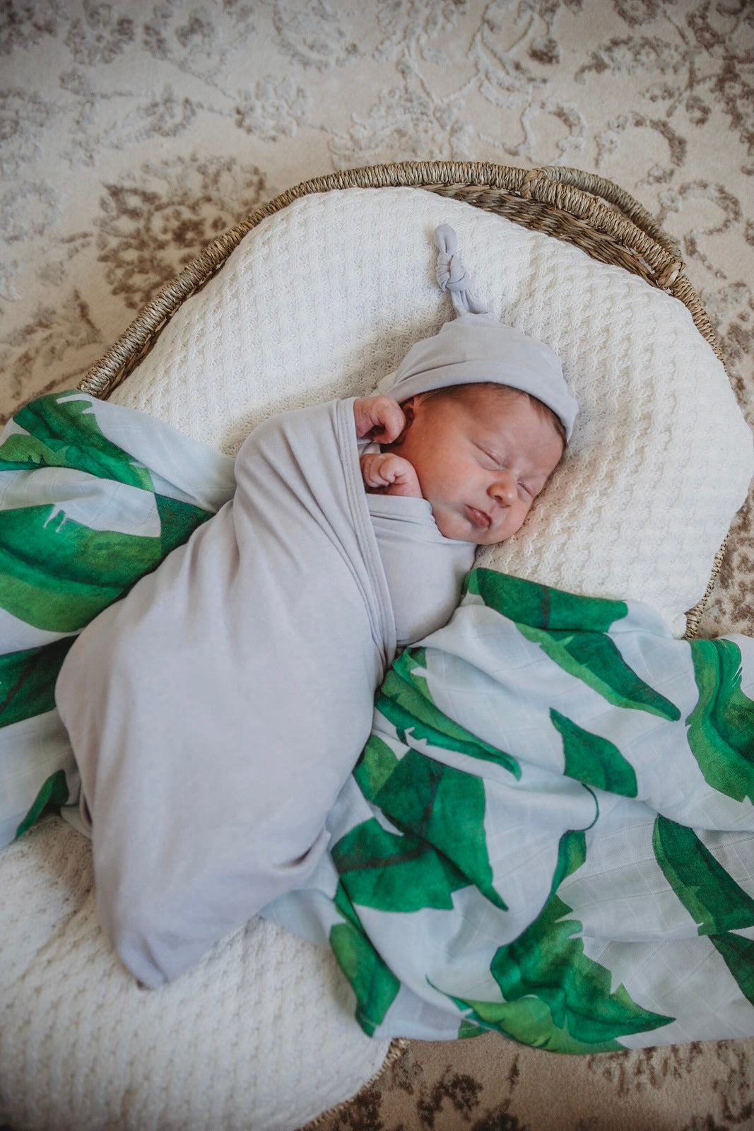 Snuggle Hunny Kids - Jersey Baby Wrap Swaddle & Beanie (Set) - Alaska