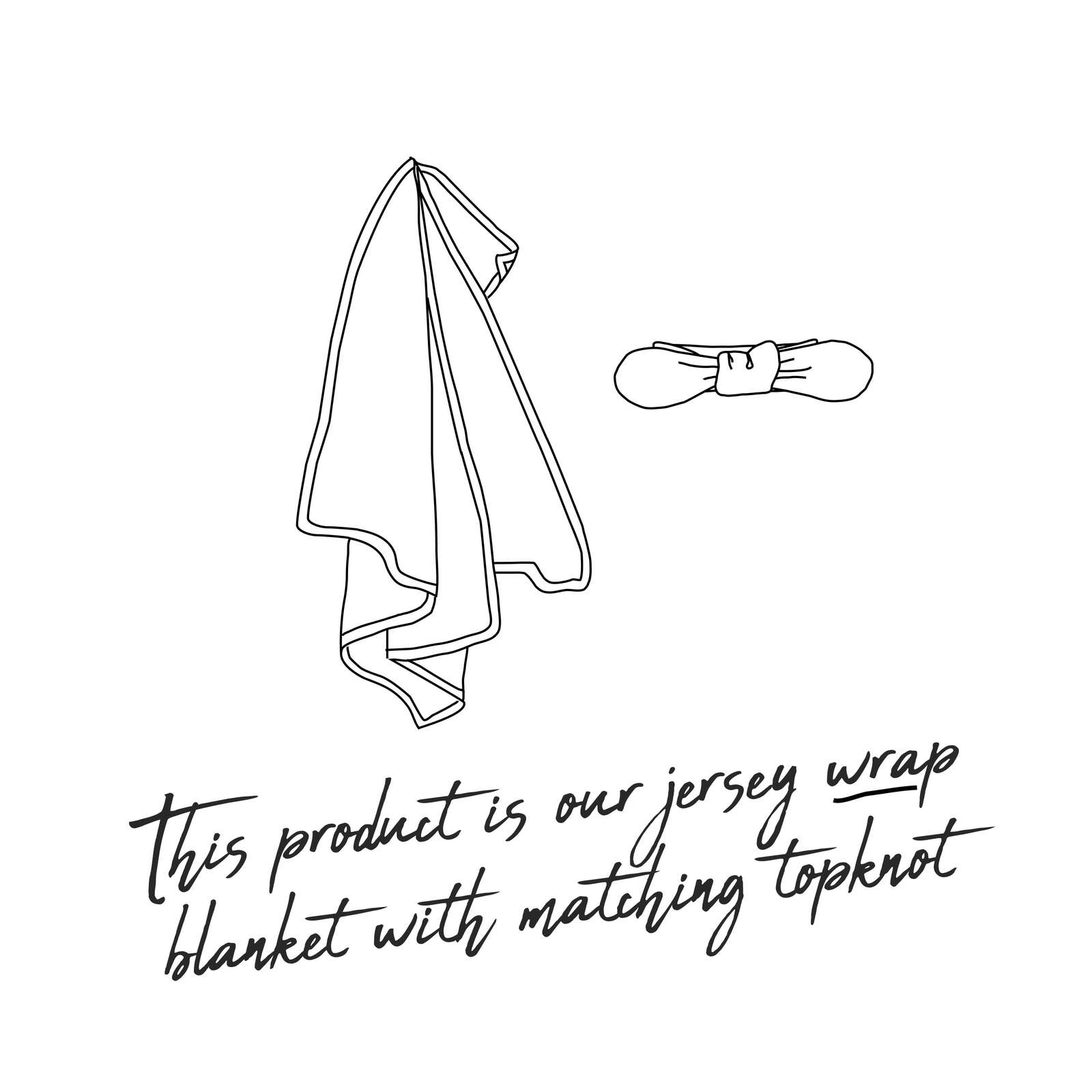 Snuggle Hunny Kids - Jersey Baby Wrap Swaddle & Topknot (Set) - Leilani