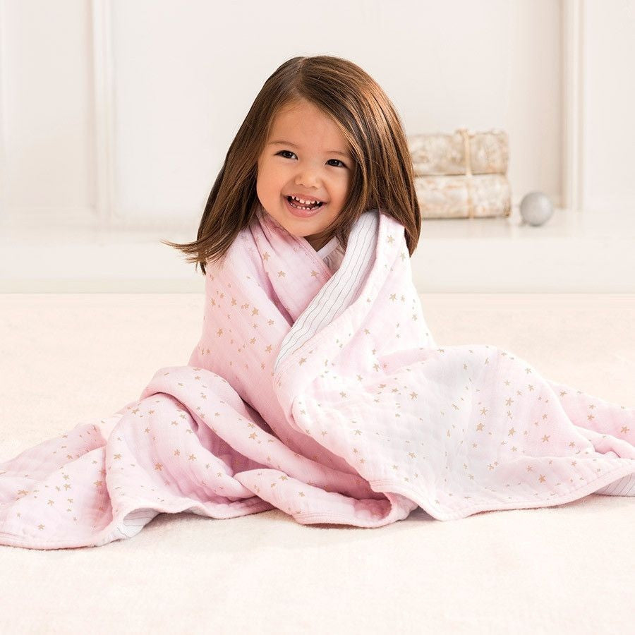 Aden and Anais - Dream Blanket - Metallic Primrose - Baby Blankets - Aden and Anais - Afterpay - Zippay Carry Them Close