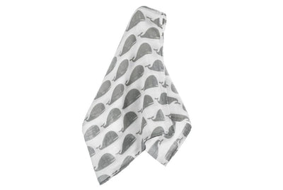 Milkbarn - Organic Muslin Baby Swaddle - Grey Whale